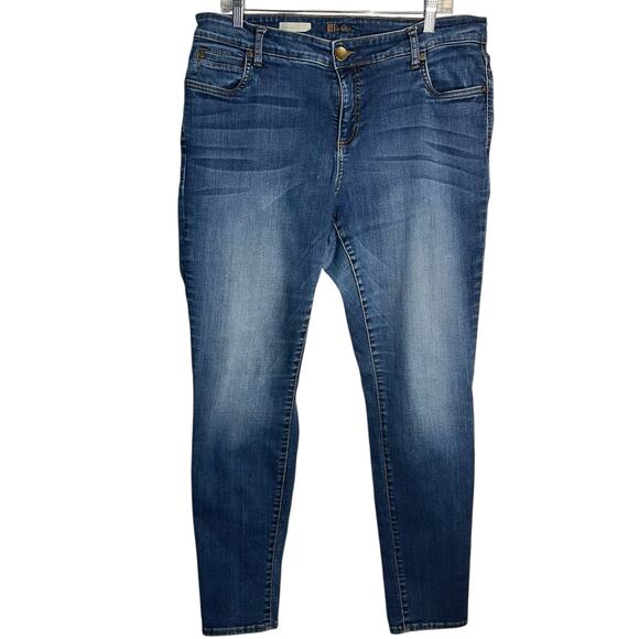 KUT from the Kloth Diana Skinny Jeans Size 16W Mid-Rise Stretch Medium Wash - Picture 1 of 9
